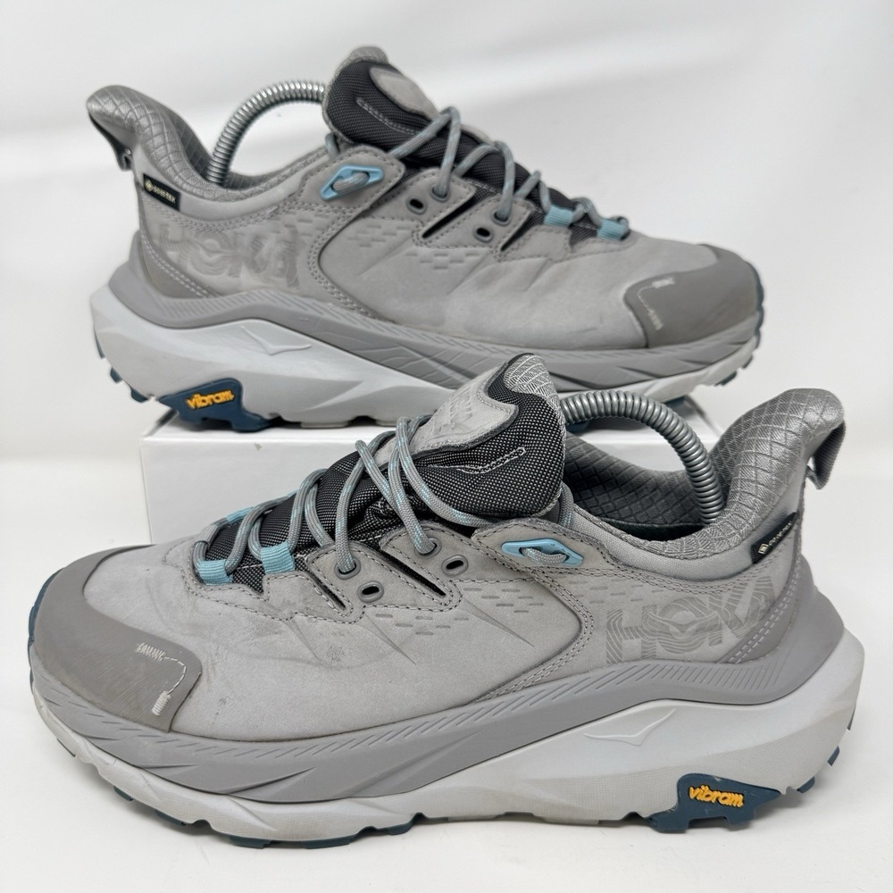 Hoka KAHA 2 Low GTX Womens 9 B Hiking Shoes 1123191 SBCRL Sharkskin Blue Coral